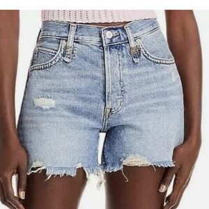 Free People Loose Cannon Blue Makai Cutoff Denim